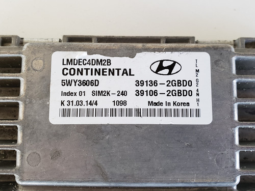 2014-2015 Tucson 39106-2GBD0 Computer Brain Engine Control ECU ECM EBX Module