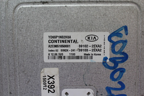 16 2016 Kia Forte 39103-2EXA2 1.8L Computer Brain Engine Control ECU ECM Module