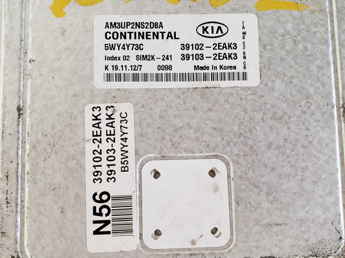2012-2013 Kia Soul 39103-2EAK3 Computer Brain Engine Control ECU ECM EBX Module