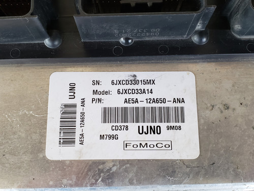 2010 Ford Fusion AE5A-12A650-ANA Computer Engine Control ECU ECM EBX Module