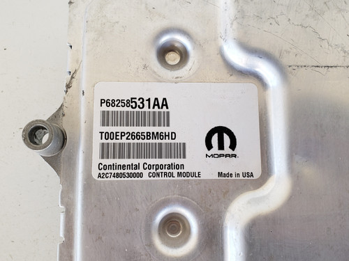 16-17 Chrysler 200 P68258531AA Computer Brain Engine Control ECU ECM EBX Module