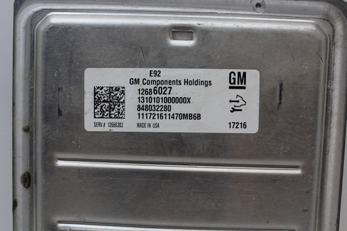 2018 18 Chevrolet Silverado 1500 12666383 Computer Engine Control ECU ECM Module