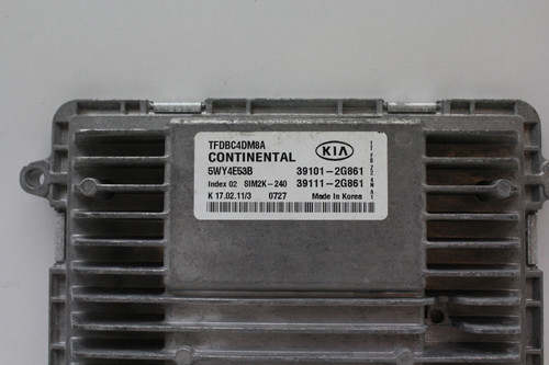 11-13 Kia Optima LX 39111-2G861 Computer Brain Engine Control ECU ECM EBX Module