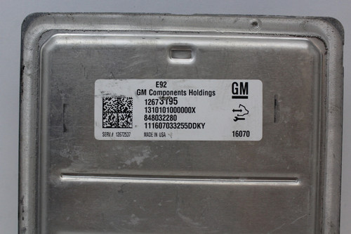 14-16 GMC Sierra 12672537 Computer Brain Engine Control ECU ECM EBX Module