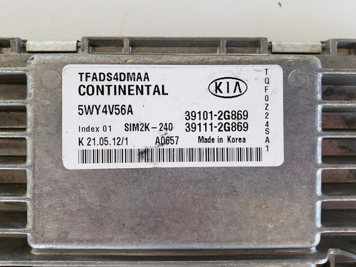 2011-2013 Optima 39111-2G869 Computer Brain Engine Control ECU ECM EBX Module
