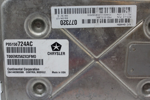 2013 13 Dodge Caravan P68161510AC Computer Brain Engine Control ECU ECM Module