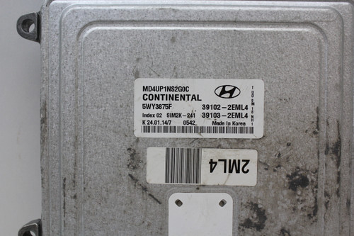 14 15 16 Hyundai Elantra 1.8L 39103-2EML4 Computer Engine Control ECU ECM Module