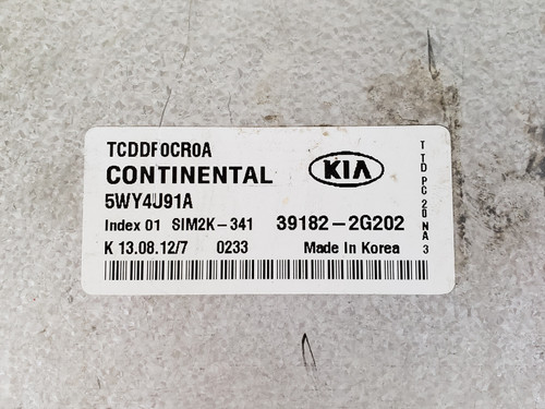 2011-2013 Kia Forte 39182-2G202 Computer Brain Engine Control ECU ECM EBX Module