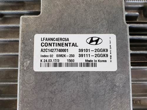 2015-2017 Sonata 39111-2GGK9 Computer Brain Engine Control ECU ECM EBX Module