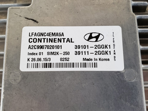 2015-2017 Sonata 39111-2GGK1 Computer Brain Engine Control ECU ECM EBX Module
