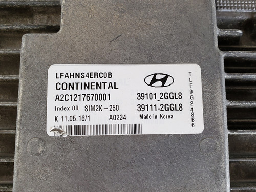 2015-2017 Sonata 39111-2GGL8 Computer Brain Engine Control ECU ECM EBX Module