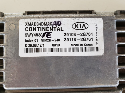 2012-2013 Sorento 39113-2G671 Computer Brain Engine Control ECU ECM EBX Module