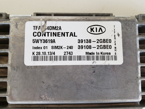 2014-2015 Optima 39108-2GBE0 Computer Brain Engine Control ECU ECM EBX Module