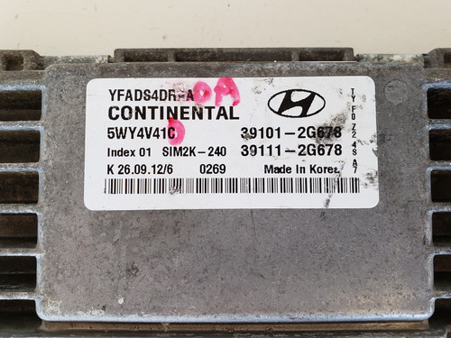 2011-2014 Sonata 39111-2G678 Computer Brain Engine Control ECU ECM EBX Module