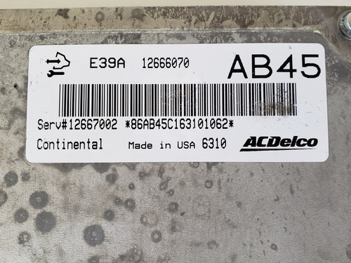 2017-2020 Chevy Impala 12667002 Computer Brain Engine Control ECU ECM EBX Module