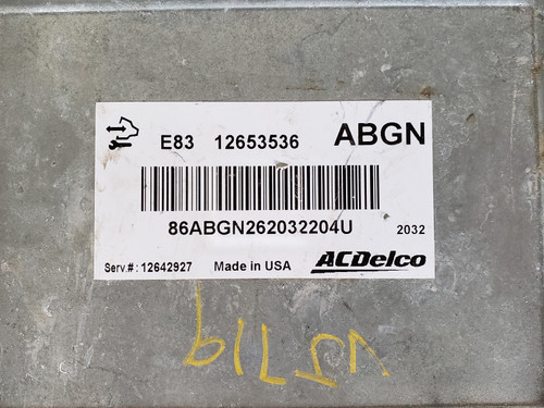 2012 Chevy Sonic 12642927 Computer Brain Engine Control ECU ECM EBX Module