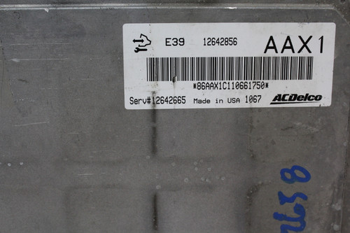 10 11 Cadillac SRX 12642665 Computer Brain Engine Control ECU ECM EBX Module