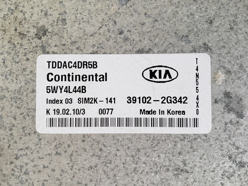 2010 Kia Forte 39102-2G342 Computer Brain Engine Control ECU ECM EBX Module