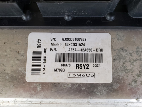 2011 Fusion AE5A-12A650-DRC Computer Brain Engine Control ECU ECM EBX Module