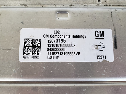 14-16 Silverado 1500 12672537 Computer Brain Engine Control ECU ECM EBX Module