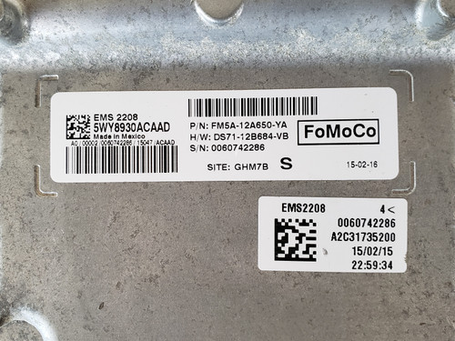 2015 C-Max CMax FM5A-12A650-YA Computer Brain Engine Control ECU ECM EBX Module