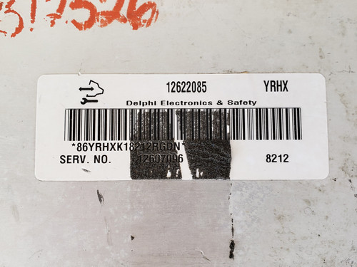 06, 08-09 Uplander 12607096 Computer Brain Engine Control ECU ECM EBX Module