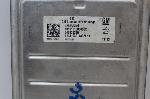 15 16 Chevrolet Colorado 12656993 Computer Brain Engine Control ECU ECM Module