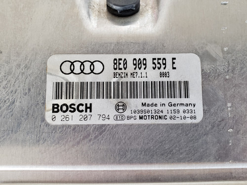 2003 Audi A4 8E0 909 559 E Computer Brain Engine Control ECU ECM EBX Module
