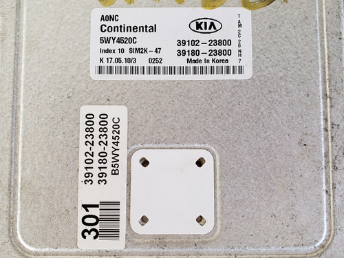 2010 Kia Soul 39180-23800 Computer Brain Engine Control ECU ECM EBX Module