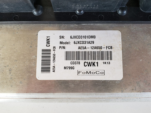 12 Lincoln MKZ AE5A-12A650-FCB Computer Brain Engine Control ECU ECM EBX Module