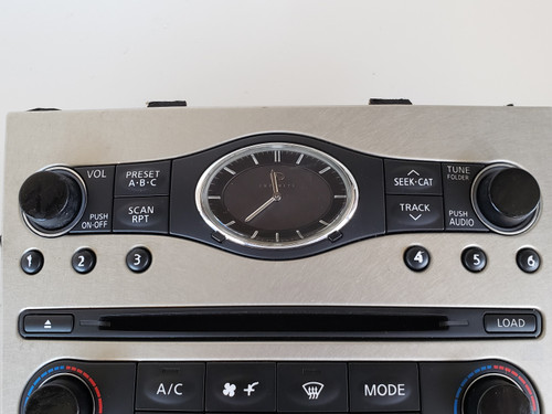 07-08 Infiniti G35 25391 JK60B Audio Climate Control Panel Temp Unit A/C Heater