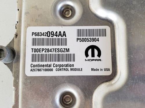 18-20 Jeep Renegade 68342094AA Computer Brain Engine Control ECU ECM EBX Module