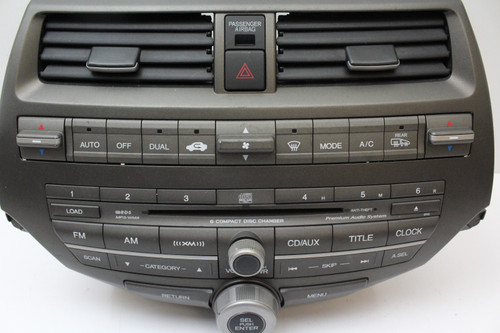 8-12 Honda Accord 79600-TA0-L01 Audio Climate Control Panel Temperature Unit