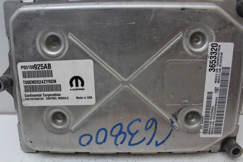 2015 15 Chrysler 200 P05150925AB Computer Engine Control ECU ECM EBX Module