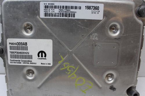 16 17 Dodge Charger P68243309AB Computer Brain Engine Control ECU ECM EBX Module