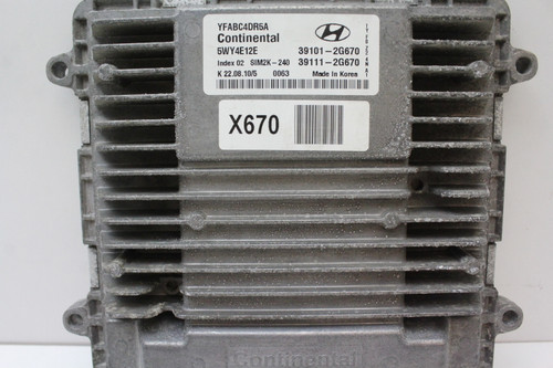 11 2011 Hyundai Sonata 39111-2G670 Computer Engine Control ECU ECM EBX Module
