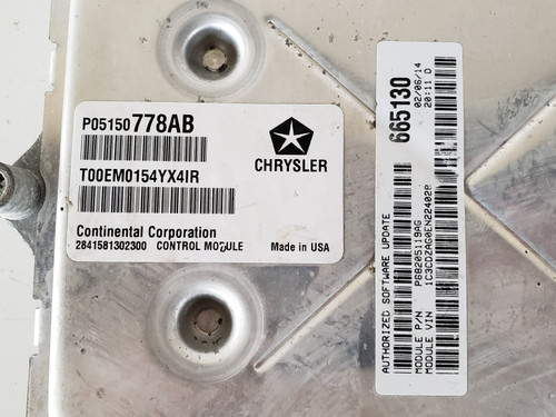 2014 Dodge Avenger P05150778AB Computer Brain Engine Control ECU ECM EBX Module