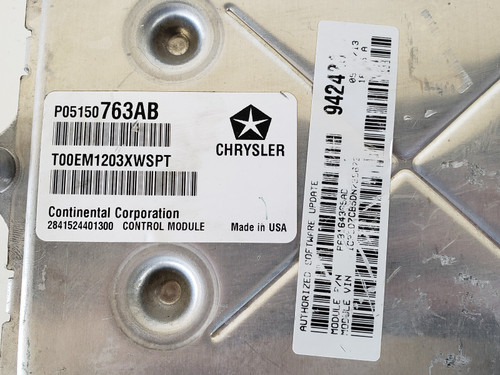 2013 Dodge Avenger 05150763AD Computer Brain Engine Control ECU ECM EBX Module
