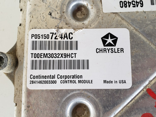 2013 Dodge Caravan P68161510AD Computer Brain Engine Control ECU ECM EBX Module