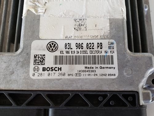 2011-2012 Jetta 03L 906 022 PB Computer Brain Engine Control ECU ECM EBX Module
