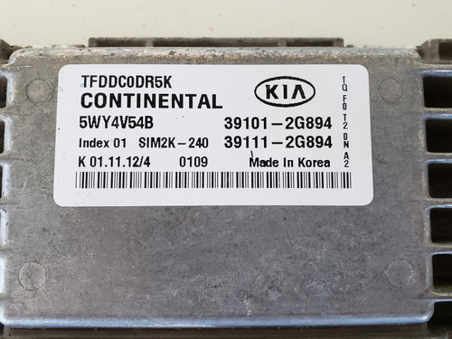 2011-2013 Optima 39111-2G894 Computer Brain Engine Control ECU ECM EBX Module