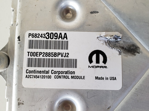 16-17 Challenger P68243309AA Computer Brain Engine Control ECU ECM EBX Module