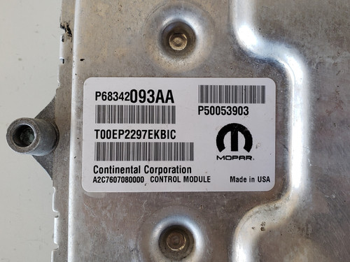 2018 Jeep Cherokee P68354841AC Computer Brain Engine Control ECU ECM EBX Module