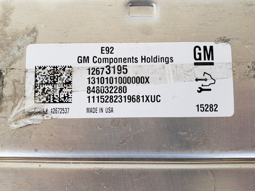 2014-2016 Gmc Sienna 12672537 Computer Brain Engine Control ECU ECM EBX Module