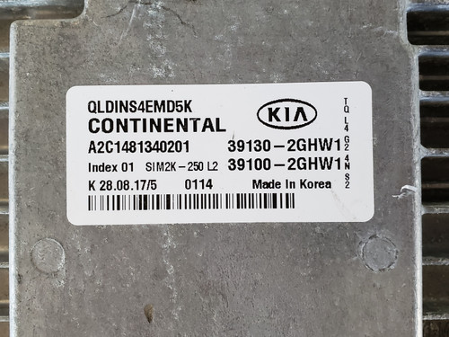 2017-2019 Sportage 39100-2GHW1 Computer Brain Engine Control ECU ECM EBX Module