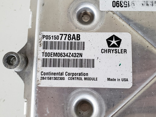 2014 Chrysler 200 P68206610AG Computer Brain Engine Control ECU ECM EBX Module