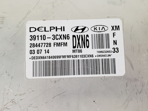2015 Kia Sorento 39110-3CXN6 Computer Brain Engine Control ECU ECM EBX Module