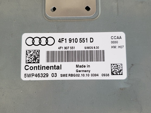 2009-2011 Audi A6 4F1 910 551 D Computer Brain Engine Control ECU ECM EBX Module