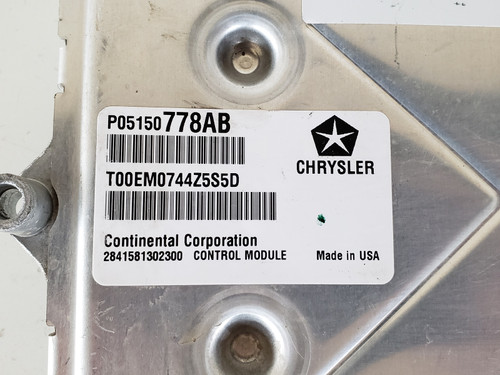 2014 Town & Country P05150778AB Computer Brain Engine Control ECU ECM EBX Module