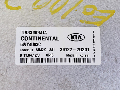 2011-2013 Kia Forte 39122-2G201 Computer Brain Engine Control ECU ECM EBX Module